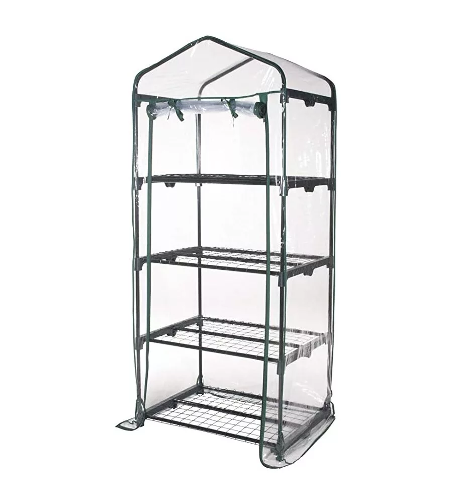 SERRA 4 RIPIANI IN ACCIAIO E TELO IN PVC - 69x49x157 CM - VERDELOOK